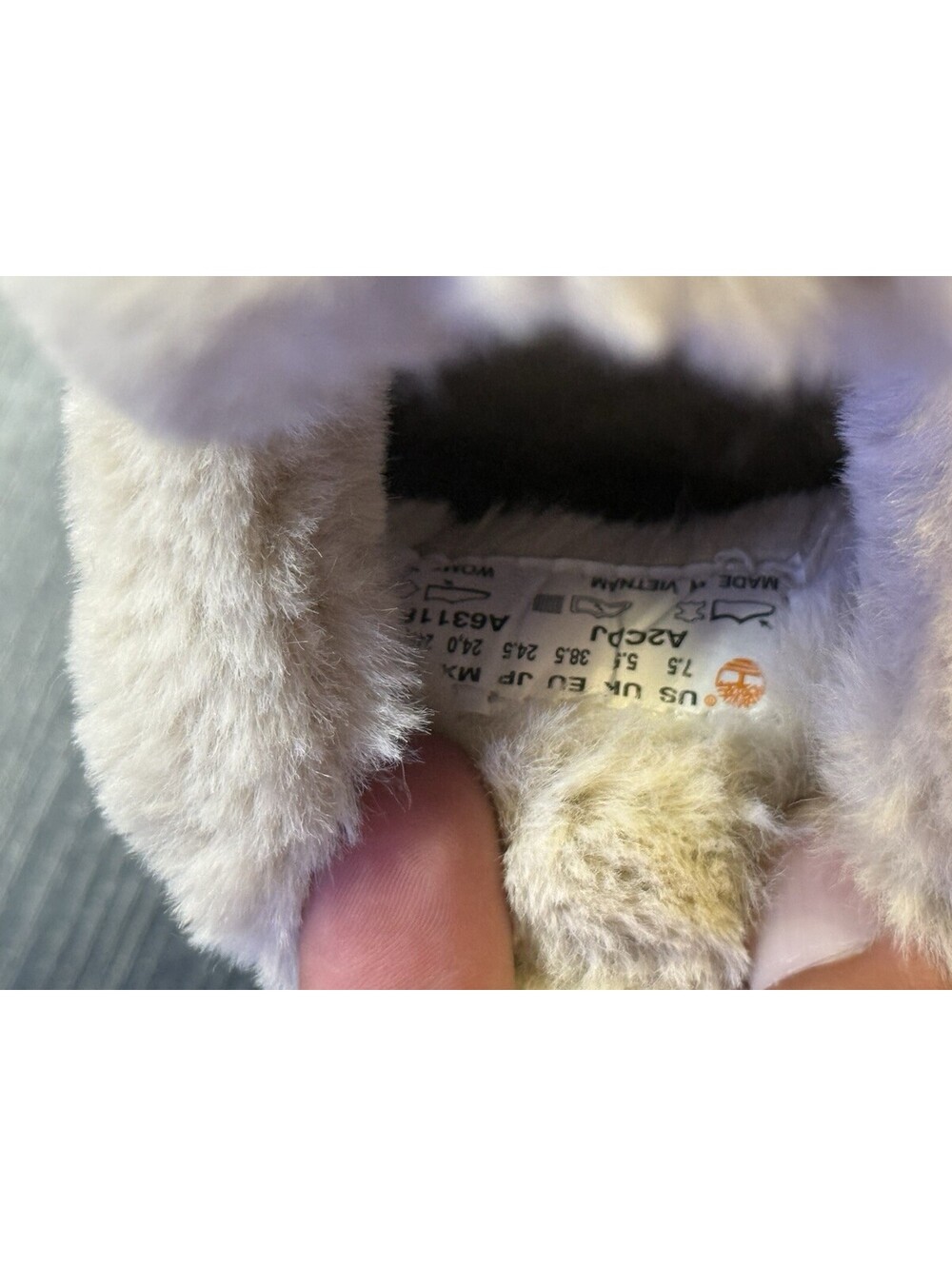 Timberland A2C2J Women’s 7.5 Brown Suede Faux Fur Slip-On Shoes - Picture 6 of 12